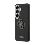 Guess PU 4G Resin Metal Logo Hoesje Samsung Galaxy S26 – Zwart - 1