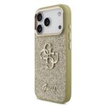 Guess PU Fixed Glitter 4G Metal Frame Hoesje iPhone 17 Pro – Goud - 1