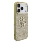 Guess PU Fixed Glitter 4G Metal Frame Hoesje iPhone 17 Pro – Goud - 3