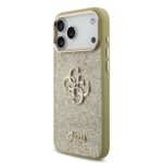 Guess PU Fixed Glitter 4G Metal Frame Hoesje iPhone 17 Pro Max – Goud - 1