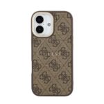 Guess PU Leather 4G Gold Frame MagSafe Hoesje iPhone 17 – Bruin - 2