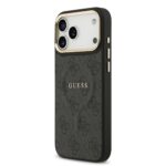 Guess PU Leather 4G Gold Frame MagSafe Hoesje iPhone 17 Pro Max – Zwart - 1