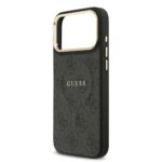Guess PU Leather 4G Gold Frame MagSafe Hoesje iPhone 17 Pro Max – Zwart - 4
