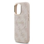 Guess PU Leather 4G Gold Frame MagSafe Hoesje iPhone 17 – Roze - 4