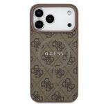 Guess PU Leather 4G MagSafe Hoesje iPhone 17 Pro Max – Bruin - 2
