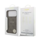 Guess PU Leather 4G MagSafe Hoesje iPhone 17 Pro Max – Bruin - 6