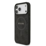 Guess PU Leather 4G MagSafe Hoesje iPhone 17 Pro Max – Zwart - 1