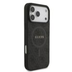 Guess PU Leather 4G MagSafe Hoesje iPhone 17 Pro Max – Zwart - 3