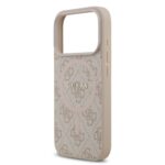 Guess PU Leather 4G MagSafe Hoesje iPhone 17 Pro – Roze - 4