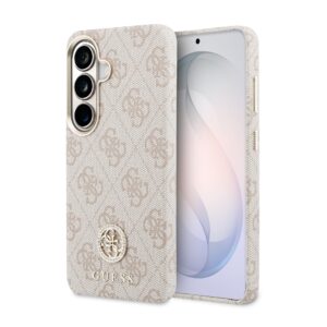 Guess PU Leather 4G Strass Logo Magnetisch Hoesje Samsung Galaxy S26 - Roze
