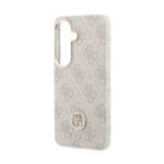 Guess PU Leather 4G Strass Logo Magnetisch Hoesje Samsung Galaxy S26 – Roze - 4