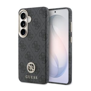 Guess PU Leather 4G Strass Logo Magnetisch Hoesje Samsung Galaxy S26 - Zwart