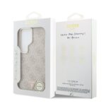 Guess PU Leather 4G Strass Triangle Magnetisch Hoesje Samsung Galaxy S26 Ultra – Roze - 6