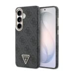 Guess PU Leather 4G Strass Triangle Magnetisch Hoesje Samsung Galaxy S26 - Zwart