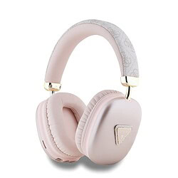Guess PU Leather 4G Triangle Logo Draadloze Koptelefoon - Roze