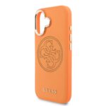 Guess PU Perforated 4G Logo MagSafe Hoesje iPhone 17 – Oranje - 4