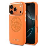 Guess PU Perforated 4G Logo MagSafe Hoesje iPhone 17 Pro - Oranje