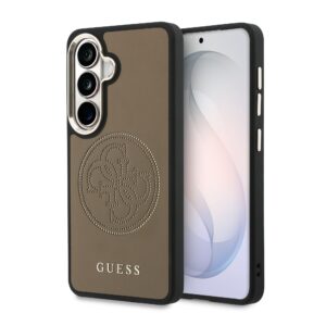 Guess PU Perforated 4G Logo Magnetisch Hoesje Samsung Galaxy S26 - Bruin