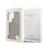 Guess PU Perforated 4G Logo Magnetisch Hoesje Samsung Galaxy S26 Ultra – Bruin - 6