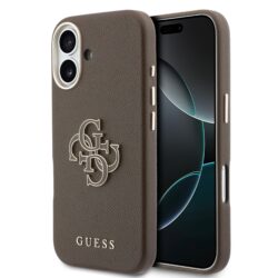 Guess PU Resin Logo Hoesje iPhone 17 - Bruin