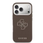 Guess PU Resin Logo Hoesje iPhone 17 Pro Max – Bruin - 2