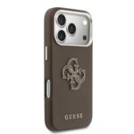 Guess PU Resin Logo Hoesje iPhone 17 Pro Max – Bruin - 3