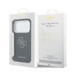 Guess PU Resin Logo Hoesje iPhone 17 Pro Max – Zwart - 6