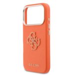 Guess PU Resin Logo Hoesje iPhone 17 Pro Max – Oranje - 4