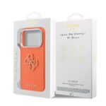 Guess PU Resin Logo Hoesje iPhone 17 Pro Max – Oranje - 6