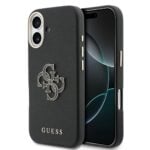 Guess PU Resin Logo Hoesje iPhone 17 - Zwart