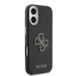 Guess PU Resin Logo Hoesje iPhone 17 – Zwart - 3