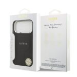 Guess PU Saffiano MagSafe Hoesje iPhone 17 Pro Max – Zwart - 6