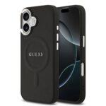 Guess PU Saffiano MagSafe Hoesje iPhone 17 - Zwart