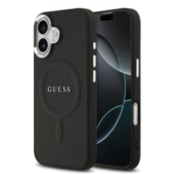 Guess PU Saffiano MagSafe Hoesje iPhone 17 - Zwart