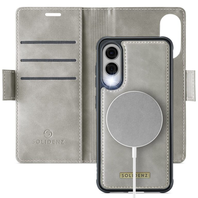 Solidenz 2-in-1 MagSafe Wallet Case voor Samsung Galaxy S25 Edge - Beige