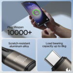 Joyroom Light Speed Series 100W USB-C naar USB-C Kabel 1.2 Meter – Zwart - 5