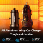 Joyroom 30W Dual USB-C Mini Autolader – Zwart - 8
