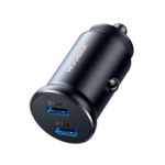 Joyroom 30W Dual USB-C Mini Autolader – Zwart - 2