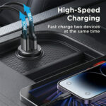 Joyroom 30W USB-A en USB-C Mini Autolader – Zwart - 5