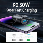 Joyroom 30W USB-A en USB-C Mini Autolader – Zwart - 6