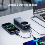 Joyroom 65W Fast Charge Powerbank 30000mAh met LED Display – Zwart - 5