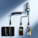 Joyroom 72W 3-in-1 Autolader met 1.6m USB-C Kabel – Zwart - 7
