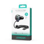 Joyroom 72W 3-in-1 Autolader met 1.6m USB-C Kabel – Zwart - 10