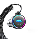 Joyroom 72W 3-in-1 Autolader met 1.6m USB-C Kabel – Zwart - 6