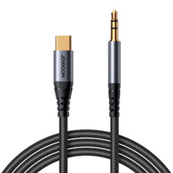 Joyroom Audio Transfer Series USB-C naar 3.5mm Mini Jack Aux Kabel 1.2 Meter - Zwart