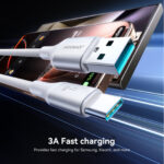 Joyroom Flash Series 3A USB-A naar USB-C Kabel 2 Meter – Wit - 5