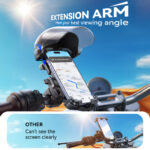 Joyroom Telefoonhouder met Zonnescherm voor Fiets en Motor – Zwart - 4