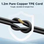 Joyroom USB-C Earphones – In-Ear Oordopjes met Microfoon – Geschikt voor Smartphones – Zwart - 5