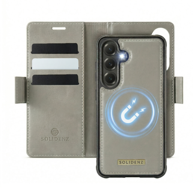 Solidenz 2-in-1 Magnetisch Wallet Case voor Samsung Galaxy A57 - Beige