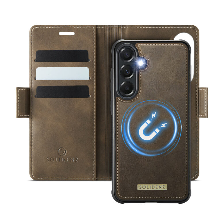 Solidenz 2-in-1 Magnetisch Wallet Case voor Samsung Galaxy A37 - Bruin